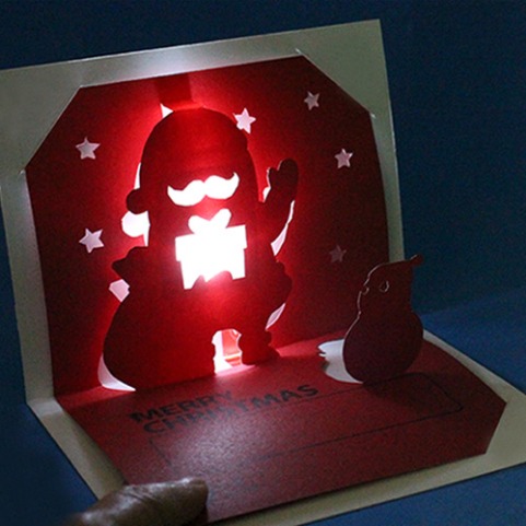 크리스마스 LED입체카드 5인세트